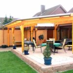MANZ Pergola mit geraden Sparren und Glasdach